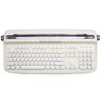 TODO Retro Typewriter Bluetooth Wireless Keyboard Tablet Holder 104 Key Mac Win Android BT 5.0 - Ivory