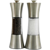 Dishy Metro 18cm Stainless Steel & Acylic Salt & Pepper Grinder Set