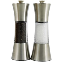 Dishy Metro 18cm Stainless Steel & Acylic Salt & Pepper Grinder Set