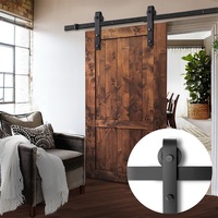 Cefito Sliding Barn Door Hardware Kit Track Set 1.8/2/2.44/3/3.66/4M