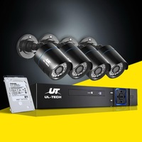 UL-Tech CCTV Security System 8CH DVR 4 Cameras 1TB Hard Drive