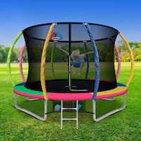 Everfit 10FT Trampoline for Kids w/ Ladder Enclosure Safety Net Rebounder Colors