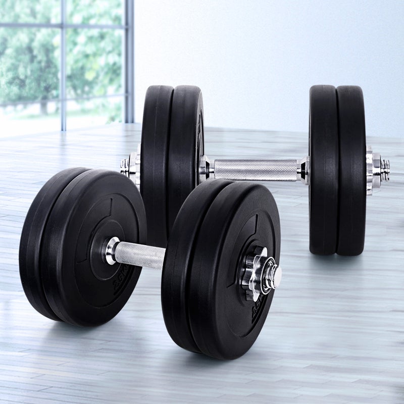 Dumbbell Set Dumbbells 25KG Dumbbell Row and Weight Plates Fitness