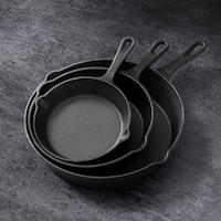 5-star chef Non Stick Frying Pan Cast Iron 3PCS