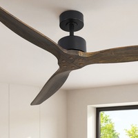 Devanti 52'' Ceiling Fan AC Motor 3 Blades w/Remote - Dark Wood
