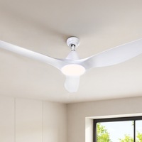 Devanti 64'' Ceiling Fan DC Motor w/Light w/Remote - White