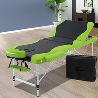 3 Fold Zenses Massage Table Beauty Bed 75cm Portable Green