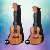 Alpha 23"/26" Electric Concert Tenor Ukulele Mahogany Ukuleles Uke Hawaii Guitar