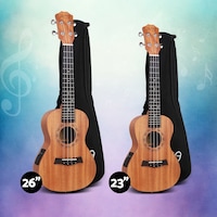 Alpha 23"/26" Electric Concert Tenor Ukulele Mahogany Ukuleles Uke Hawaii Guitar