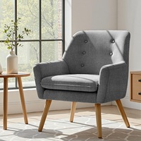 Artiss Armchair Lounge Chair Fabric - Grey