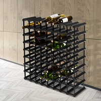 Artiss 12 20 42 72 Bottle Timber Wine Rack Storage Wooden Racks Black