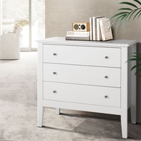 Artiss 3 Chest of Drawers Dresser Lowboy Storage Cabinet White
