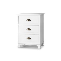 Artiss 3 Drawers Vintage Bedside Table