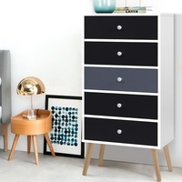 5 Chest of Drawers Artiss Lowboy Dresser Storage Cabinet - BONDS