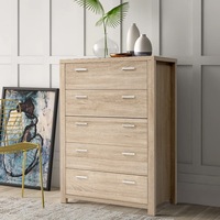 Artiss 5 Chest of Drawers Lowboy Dresser - MAXI Pine