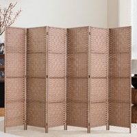 Artiss 6 Panel Room Divider Screen 245x170cm Woven Natural