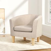 Artiss Armchair Accent Chair Fabric - Beige