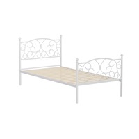 Artiss Bed Frame Single Double Size Metal Base White GROA