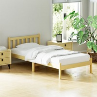 Artiss SOFIE Single Bed Frame - Wooden Oak