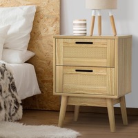 2 Drawers Artiss Bedside Table Oak