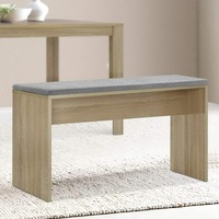 Artiss Dining Bench Oak Wooden Upholstery Seat For Living Room Office