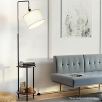 Artiss Floor Lamp 2 Tier Shelf Storage LED Light Stand Home Room Adjustable Head