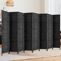 Artiss 8 Panel Room Divider Screen 326x170cm Woven Black