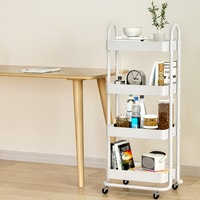 Artiss Storage Trolley Kitchen Cart 4 Tiers White