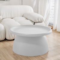 ArtissIn Coffee Table Plastic Round Side End Tables Cafe Nordic Modern Tables