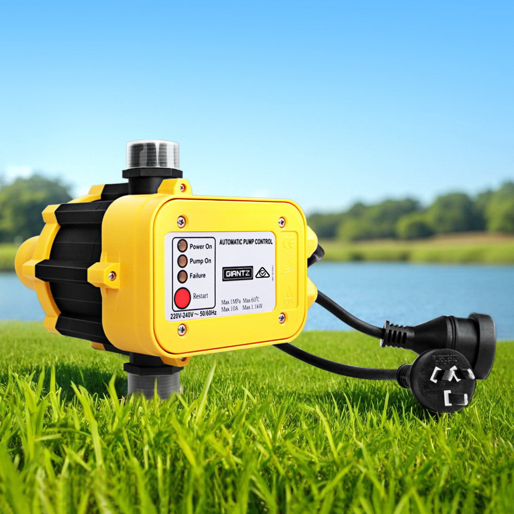 Giantz Water Pressure Pump Controller Auto Switch Control Electric Electronic Yellow