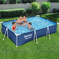 Bestway Swimming Pool 300x201x66cm Steel Frame Above Ground Pools 3300L