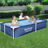 Bestway Swimming Pool 221x150x43cm Steel Frame Above Ground Pools 1200L