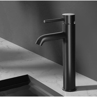 Cefito Bathroom Basin Mixer Tap Round Tall Faucet Vanity Laundry Black