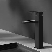 Cefito Bathroom Basin Mixer Tap Square Tall Faucet Vanity Laundry Black