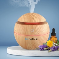 Devanti Aroma Diffuser Aromatherapy Light Wood 130ml