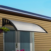 InstaHut 1m x 1m Window Awning Door Awning Door Canopy Outdoor Patio Sun Shield DIY
