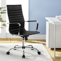 Artiss Office Chair Conference Chairs PU Leather High Back Black