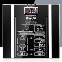 Everfit Body Fat Bathroom Scale Weighing Water Body Fat Gym 180KG