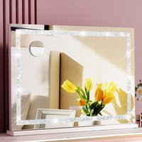 Embellir Bluetooth Makeup Mirror 80x58cm Hollywood Vanity with LED Light Crystal
