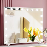 Embellir Makeup Mirror 80x65cm Hollywood Vanity with LED Light Tabletop White