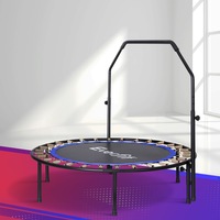 Everfit 48inch Round Fitness Trampoline Rebounder Adjustable Handrail Blue