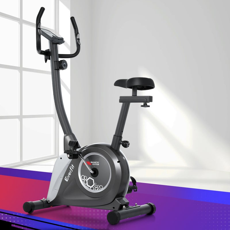Everfit Magnetic Exercise Bike Upright Bike Fitness Home Gym Cardio Australia