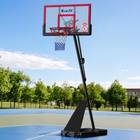 Everfit 3.05M Basketball Hoop Stand System Adjustable Height Portable Red Pro