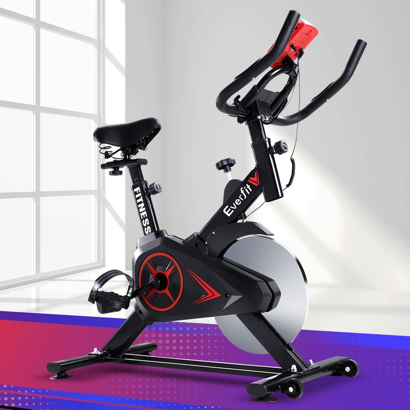 Everfit Spin Bike Exercise Flywheel Cycling Home Gym Fitness Adjustable Australia