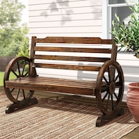 Gardeon Outdoor Garden Bench Wooden 2 Seat Wagon Chair Patio Furniture Brown