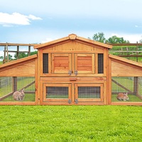 i.Pet Chicken Coop Rabbit Hutch 169cm x 52cm x 72cm Large House Outdoor Wooden Run Cage