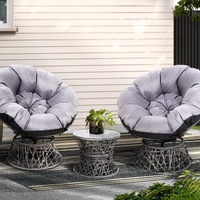 Gardeon Outdoor Lounge Setting Furniture Papasan Chair Table Wicker Sofa Garden