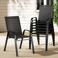 Gardeon Outdoor Dining Chairs 6 pcs Stackable Lounge Chair Bistro Set Patio Furniture