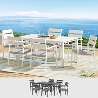 Gardeon 7 Piece Outdoor Dining Set Aluminum Table and Chairs Patio Furniture Garden