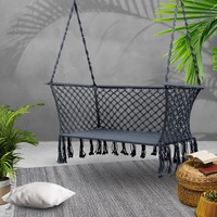 Gardeon Outdoor Double Hammock Chair Bed Portable Hanging Camping Hammocks 2 Person Grey